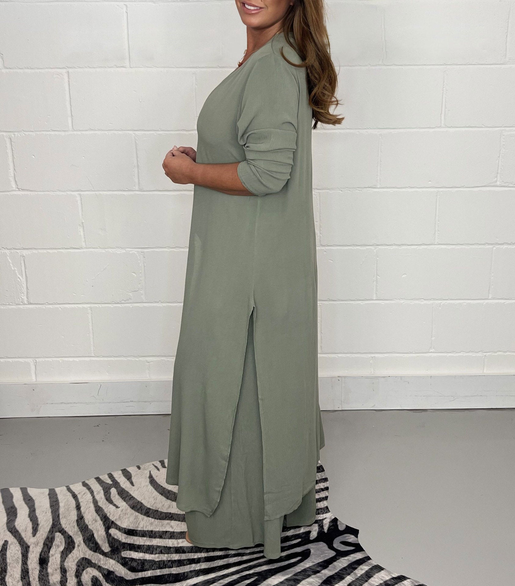 Elegant V-Neck Split Luxe Dress