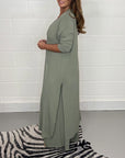 Elegant V-Neck Split Luxe Dress