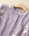 Classic Cotton Top with Intricate Embroidery