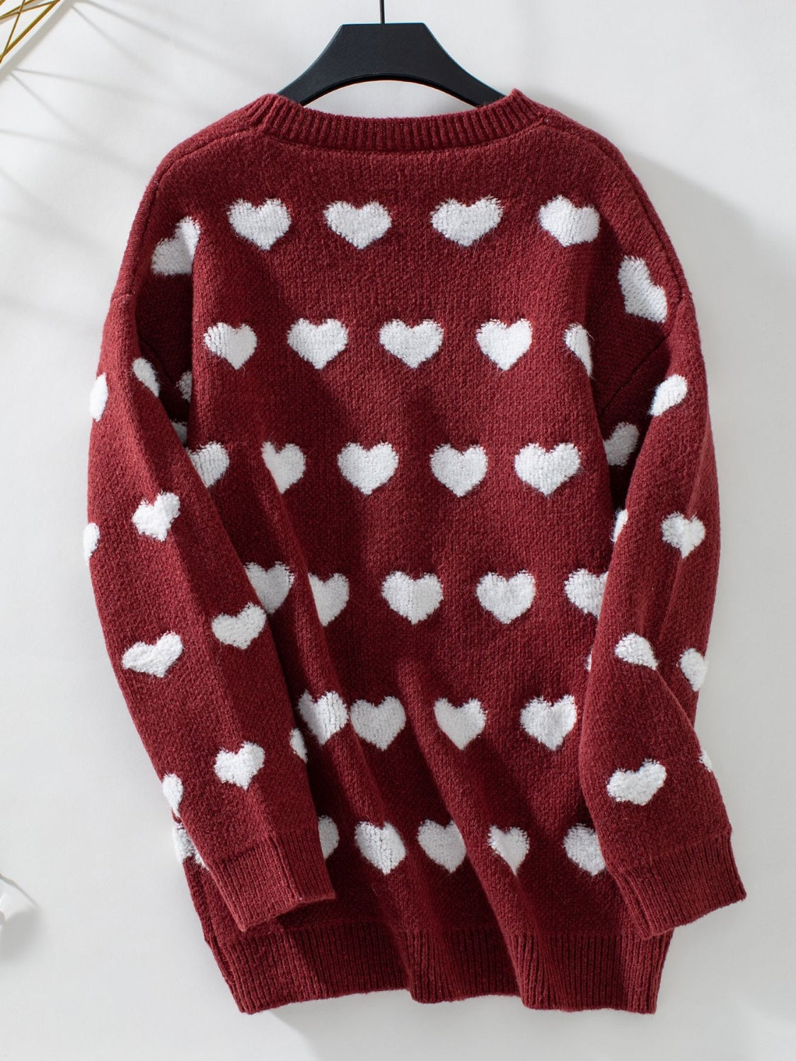 Women&#39;s Heart Knitted Cardigan