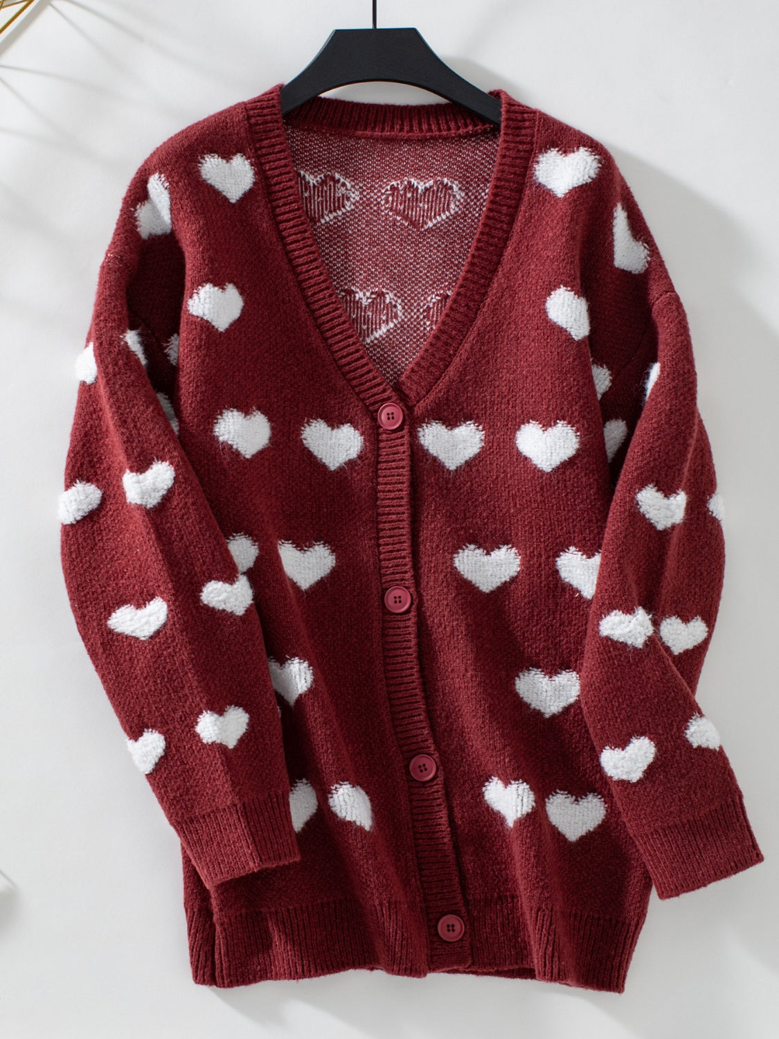 Women&#39;s Heart Knitted Cardigan