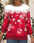 Christmas Sweater with Snowflake Print