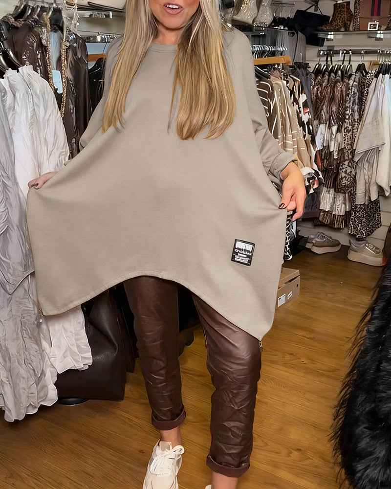 Round Neck Loose Fitting Sweatshirt