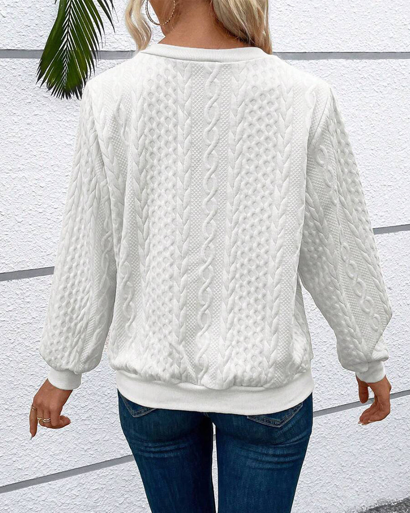 Casual long sleeve zipper sweatshirt