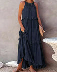 Soft Ruffle Casual Dress – Lightweight, Flowy Summer Style Perfect for Travel & Everyday Elegance