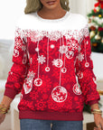 Christmas Sweater with Snowflake Print