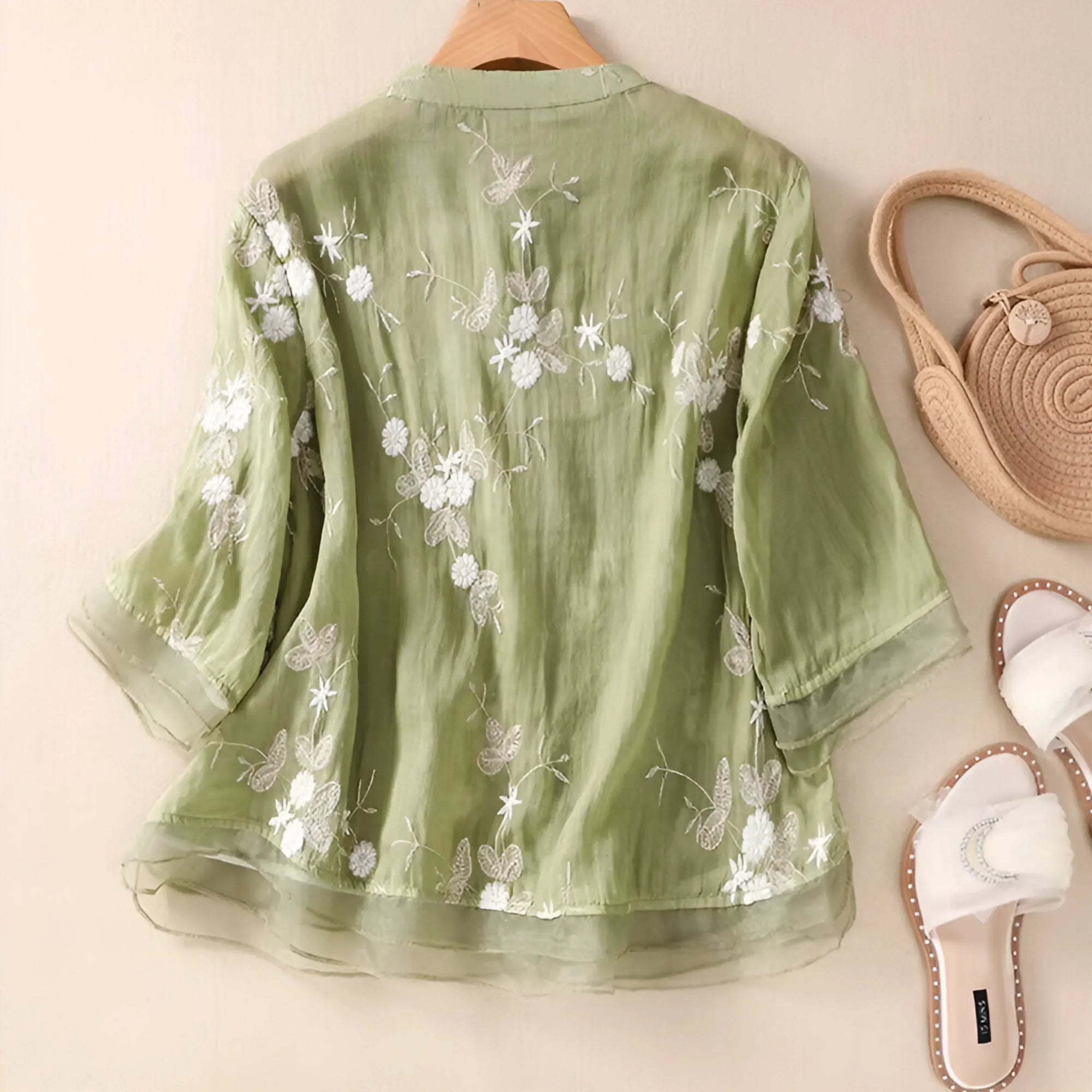 Classic Cotton Top with Intricate Embroidery