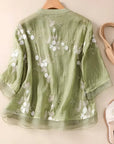 Classic Cotton Top with Intricate Embroidery