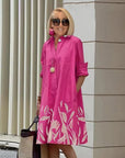 Women Long Sleeve Shirt Dress