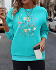 Long-Sleeved Casual Printed Sweatshirt