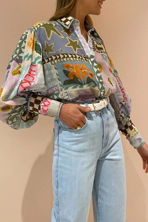 Statement Sleeve Collared Shirt