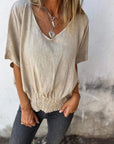 Minimal Summer Top with Relaxed Charm