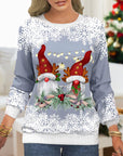 Christmas Sweater with Snowflake Print