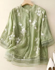 Classic Cotton Top with Intricate Embroidery