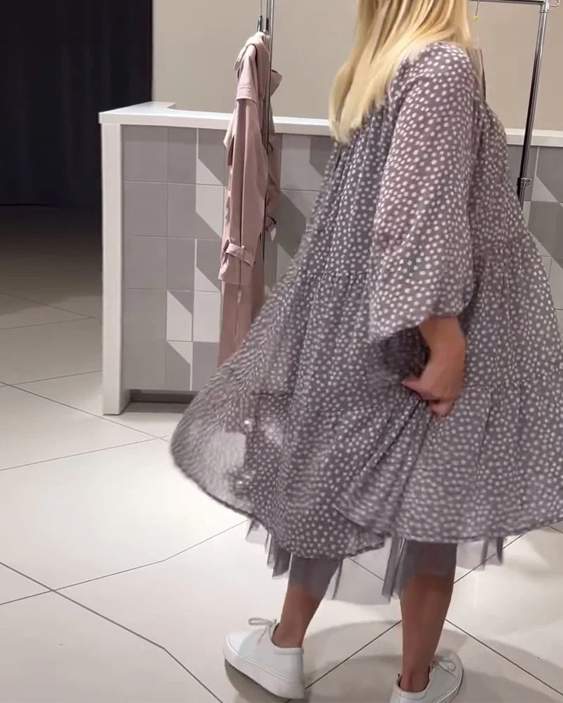 Casual Polka Dot Print Dress