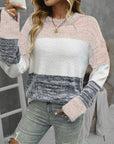 Fashionable Contrasting Color Sweater