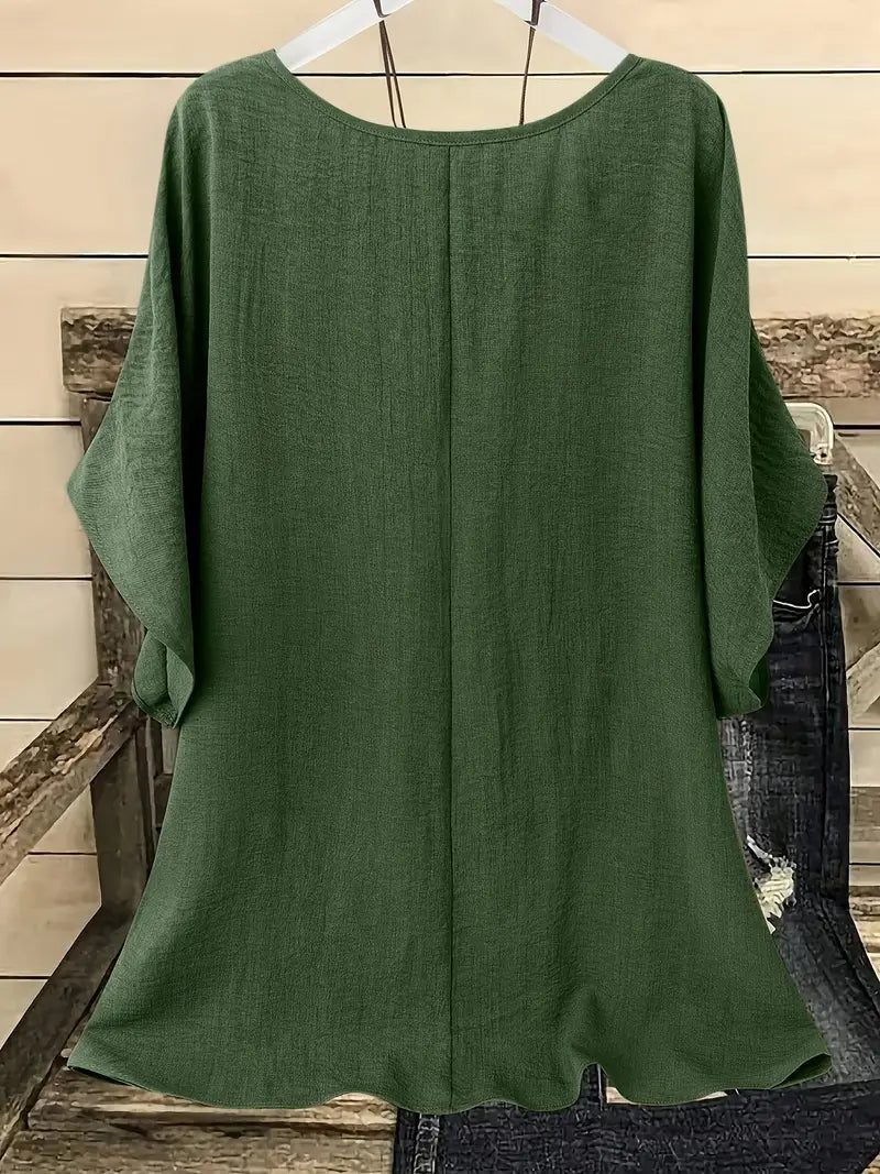 Breezy Casual Cotton Loose Blouse