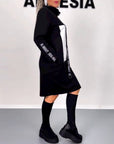 Casual Straight Dress with Drawstring