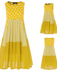 Sleeveless Summer Dress with Polka Dot Print
