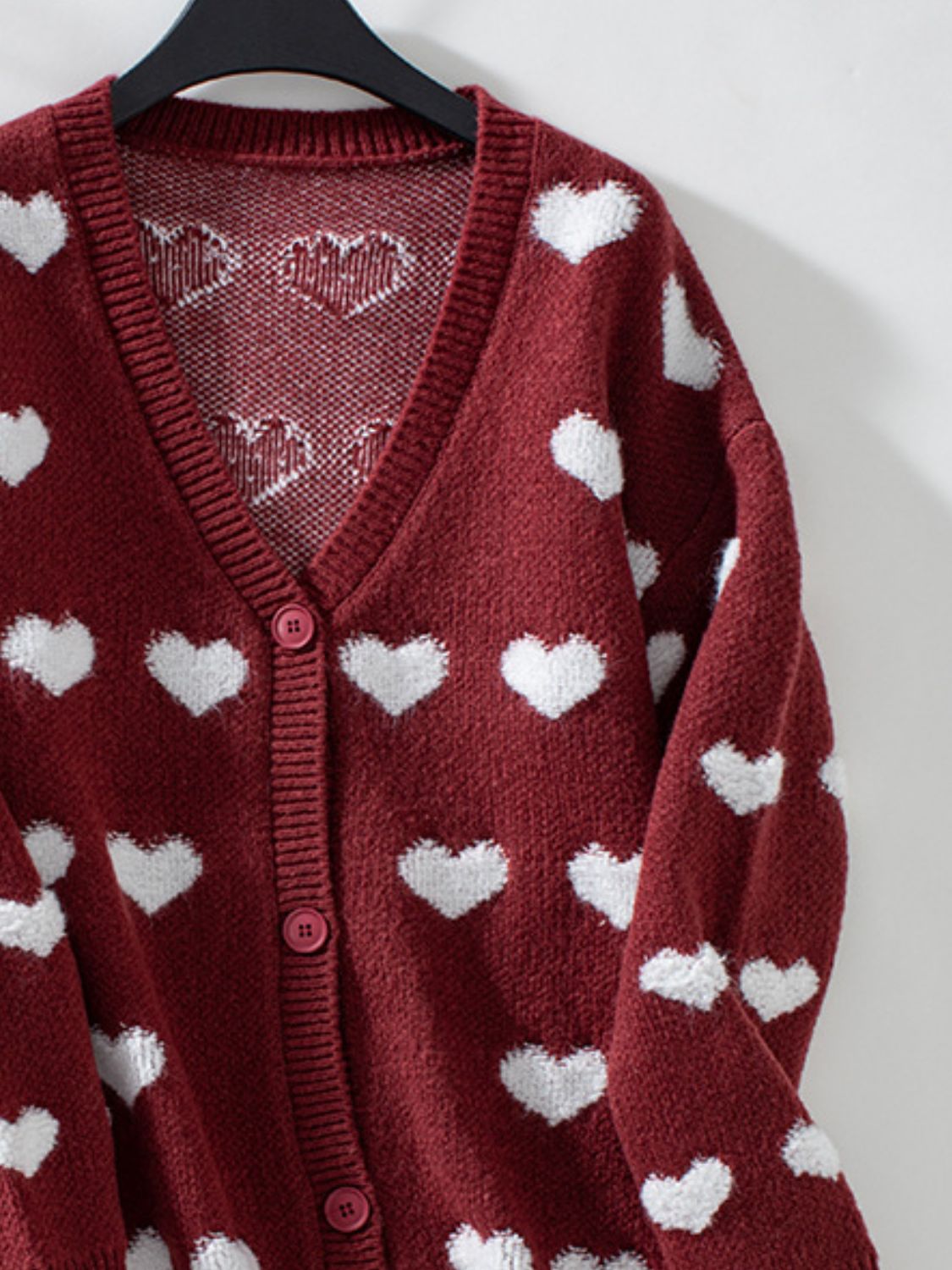 Women&#39;s Heart Knitted Cardigan