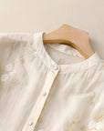 Classic Cotton Top with Intricate Embroidery