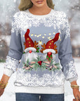 Christmas Sweater with Snowflake Print