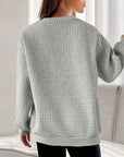 Heart Print Long-Sleeved Sweatshirt