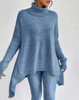 High Collar Irregular Loose Sweater