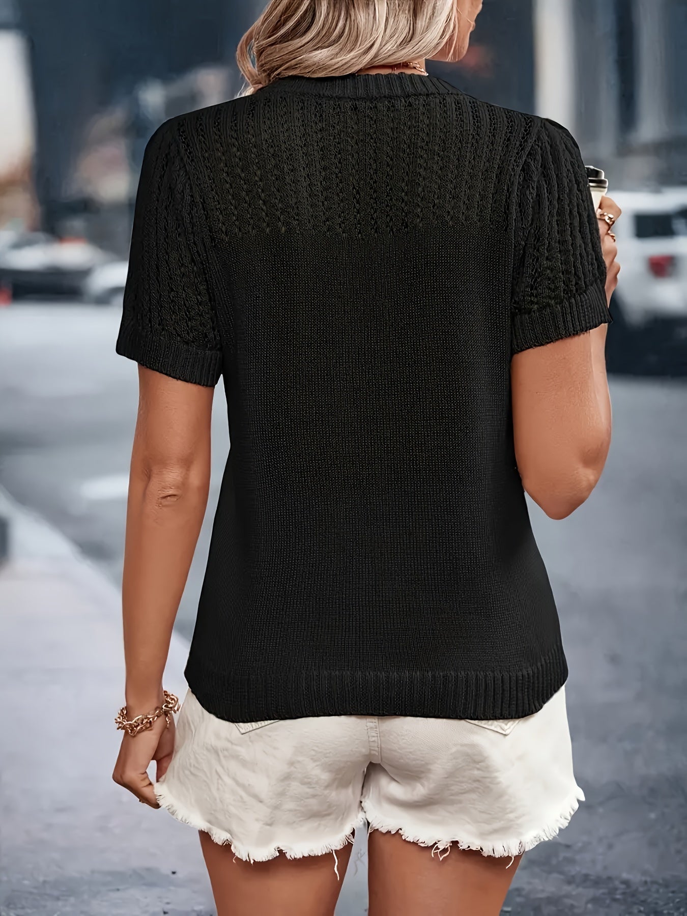 Classic Fit Short Sleeve Knit Top