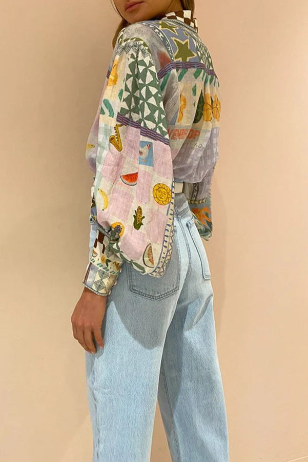 Statement Sleeve Collared Shirt
