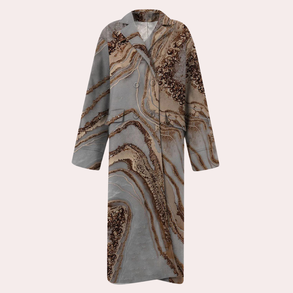 Multicoloured Floral Overcoat for Women
