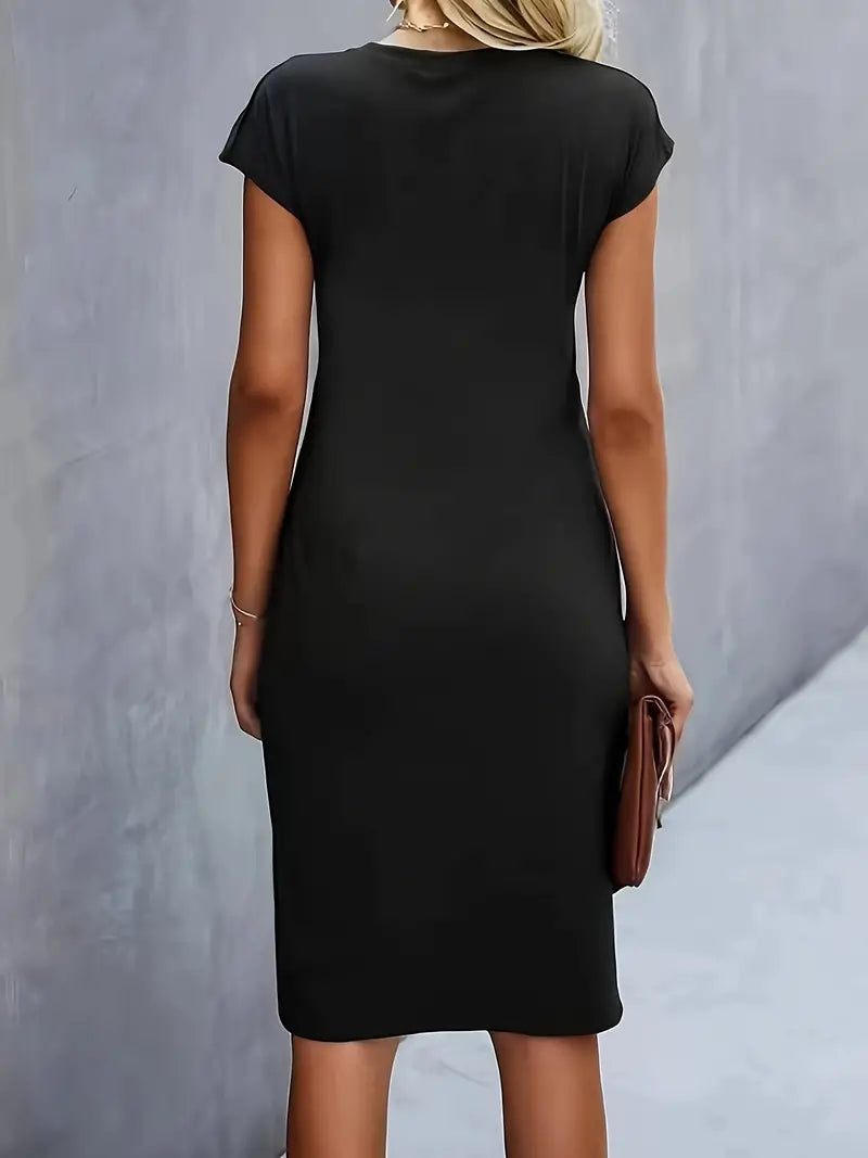 Soft Knit Round Neck Dress