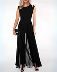 Summer Sleeveless Jumpsuit with Wide Legs for Women