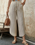 Casual Cotton Drawstring Pants