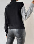 Women's High Collar Twisted Sweater