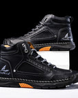 Casual Leather High Top Shoes
