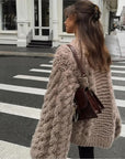 Casual Round Neck Thick Knit Sweater