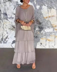 Chic Luna Dress with Soft Layered Skirt
