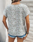 Floral Pattern Loose Blouse