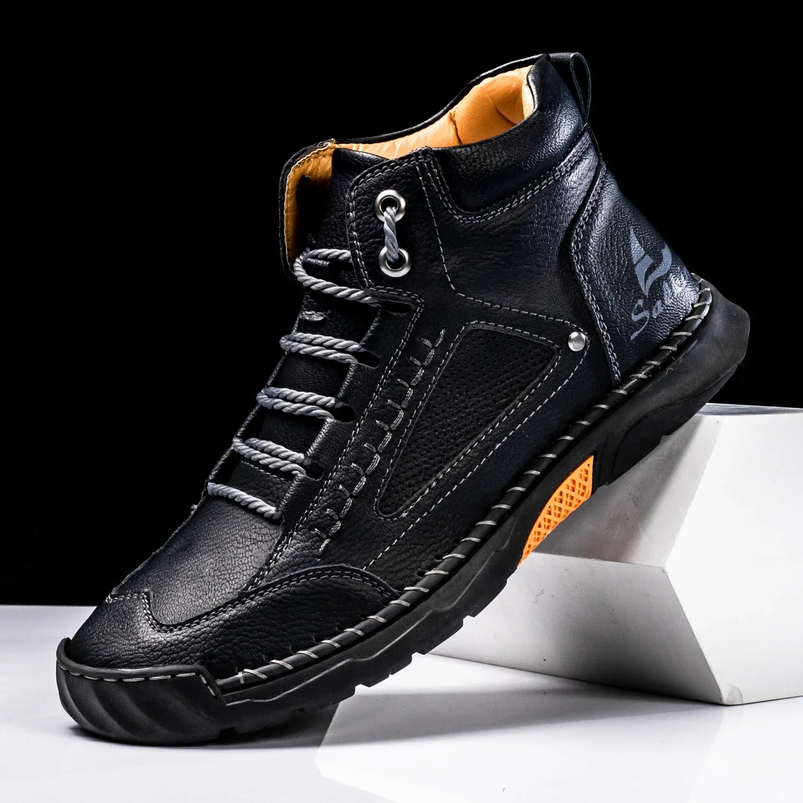 Casual Leather High Top Shoes