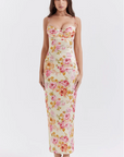 Charming Spaghetti Strap Floral Dress