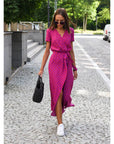 Stylish V-Neck Cocktail Dress