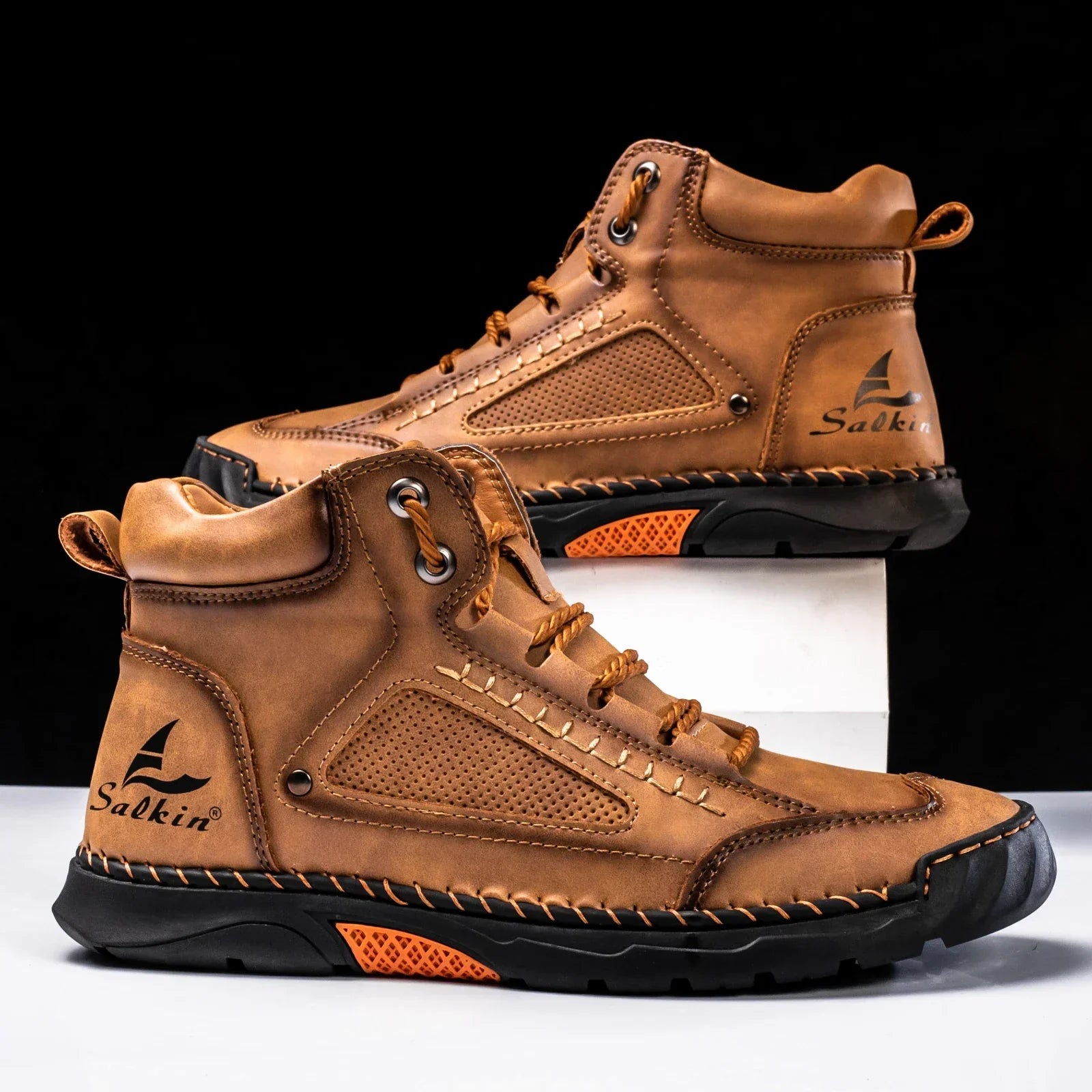 Casual Leather High Top Shoes