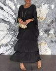 Chic Luna Dress with Soft Layered Skirt