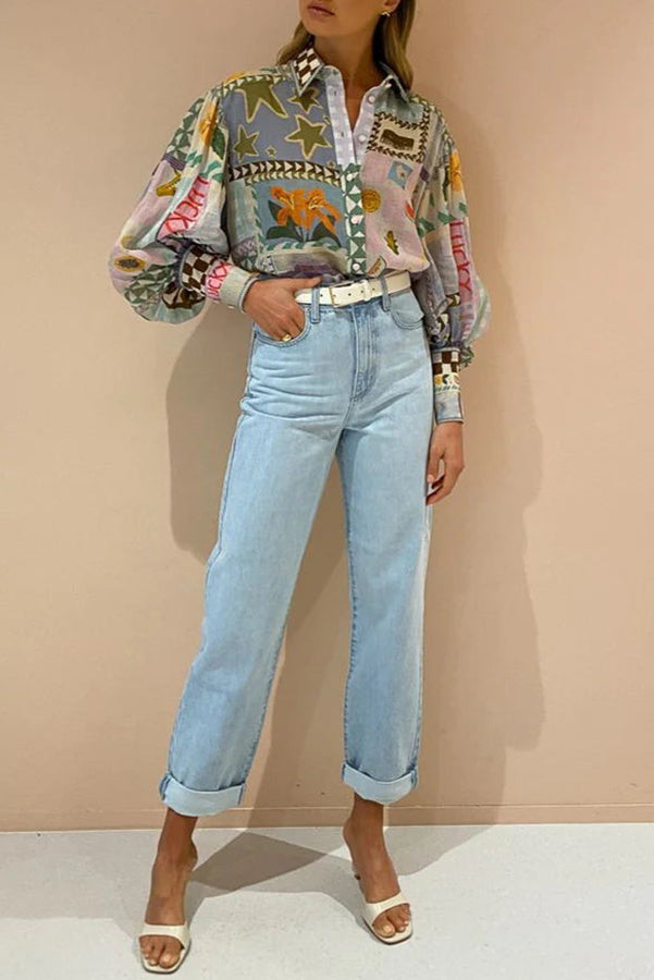 Statement Sleeve Collared Shirt