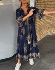 Soft Vintage Dress with Relaxed V-Neck Fit