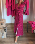 Chic Maxi Dress with Deep V Neckline
