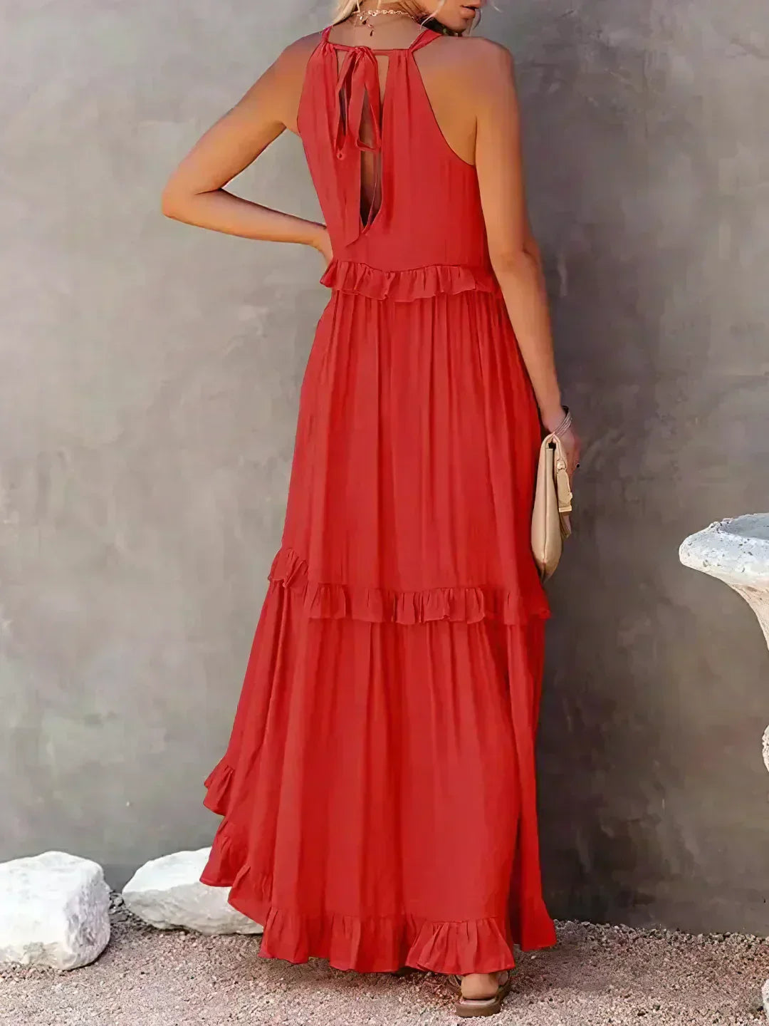 Soft Ruffle Casual Dress – Lightweight, Flowy Summer Style Perfect for Travel &amp; Everyday Elegance