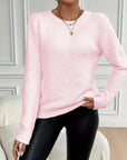 Plush Pullover Long-Sleeved Sweater