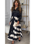 Casual Striped Sleeveless Maxi Dress
